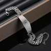Corrosion Shield Double Chain Cuban Chain Custom Name Men's Bracelet Stainless Steel Daily Jewelry Christmas Gift For Boyfriend