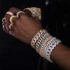 Fine Jewelry VVS1 D Color Moissanite Cuban Chain Bracelet For Men Luxury S925 Silver Bracelet For Men Hip Hop Jewelry