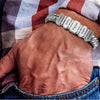 Cuban Link Men's Bracelet With Personalized Beads Titanium Steel Engraved Bangle Jewelry For Men Husband Father's Day Gift