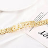 Two Tone Gold Personalized Name Bracelet 3D Custom Name Stainless Steel Jewelry Double Layer Watch Band Chain Gift