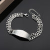 Corrosion Shield Double Chain Cuban Chain Custom Name Men's Bracelet Stainless Steel Daily Jewelry Christmas Gift For Boyfriend