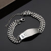 Corrosion Shield Double Chain Cuban Chain Custom Name Men's Bracelet Stainless Steel Daily Jewelry Christmas Gift For Boyfriend