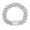 TOPGRILLZ 7-9 Inch New Lock Clasp 14mm Heavy Iced Out Cuban Bracelet Chains Cubic Zircon Link Hip Hop Rock Jewelry For Men Women