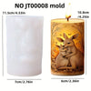 Cute hedgehog relief cylindrical candle silicone mold flower hedgehog relief cylindrical resin mold hedgehog relief gypsum molds