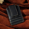 Mens Genuine Leather Cowhide Money Clip Credit Card Case Handy Slim Wallet Magnet A Rfid Black