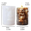 Cute hedgehog relief cylindrical candle silicone mold flower hedgehog relief cylindrical resin mold hedgehog relief gypsum molds