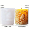 Cute hedgehog relief cylindrical candle silicone mold flower hedgehog relief cylindrical resin mold hedgehog relief gypsum molds