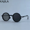 Polarized Round Steampunk ND9 Adjustable Dimming Sunglasses Men 2025 Luxury Brand Punk Fishing Sunglass Anti-Glare Driving UV400