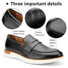 Men's Causal Loafers Shoes Faux Leather Loafers Wedding Dress Shoes Black