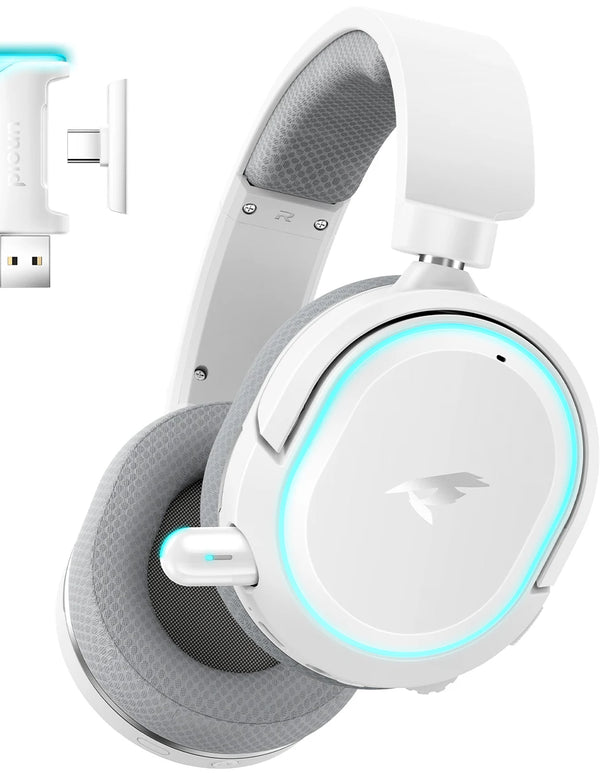Picun G2 2.4G Wireless Gaming Headset Bluetooth Headphones 5ms Low Latency 7.1 Surround ENC Mic For PC PS4 PS5 Phone Switch