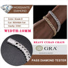 Fine Jewelry VVS1 D Color Moissanite Cuban Chain Bracelet For Men Luxury S925 Silver Bracelet For Men Hip Hop Jewelry