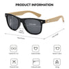 BARCUR Fashion Light Weight Wooden Women Polarized Sunglasses TAC Lens Bamboo Wood Foot Classic Square UV400 Men Sunglasses
