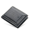 Men's PU Leather Short Wallet, Multi-card Billfold Card License Case Business Wallet with Removable Card Holder