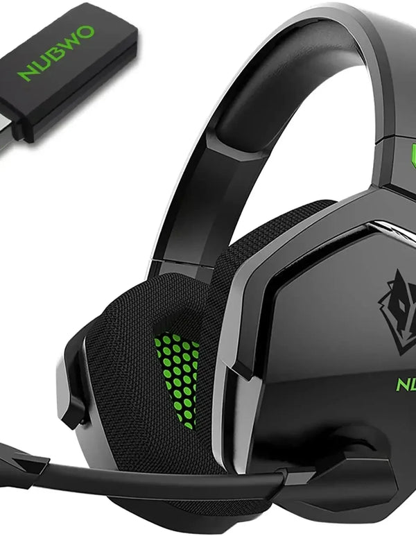 NUBWO G06 2.4G Dual Wireless Gaming Headset 5ms Low Latency 7.1 Surround ENC Mic For PC PS4 PS5 Gaming Bluetooth Headphones