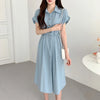 REALEFT Spring Summer Vintage Women's Shirt Dresses Sashes 2025 New Short Sleeve Batwing Sleeve Casual Loose A-line Dress Female
