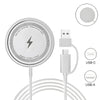 2-in-1 Magnetic Wireless Charger For iPhone 16 15 14 13 12 Pro Max USB Type C Fast Charger Phone Fast Charging Cable Accessories
