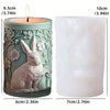 Cute hedgehog relief cylindrical candle silicone mold flower hedgehog relief cylindrical resin mold hedgehog relief gypsum molds