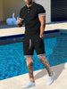 Men's Summer Short Sleeve Suit Polo Shirt Short Sleeve Shorts Athleisure Two-Piece Set Suitable For Everyday Travel