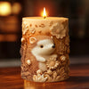 Cute hedgehog relief cylindrical candle silicone mold flower hedgehog relief cylindrical resin mold hedgehog relief gypsum molds