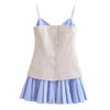 Dresses Women's Summer 2025 New Chic Patchwork Tube Top Slim Mini Elegant Holiday Women's Dress Street Fashion Youth Dress