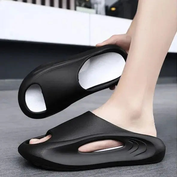 Korean Slippers Men's Summer Outer Wear Anti-slip Stomping Shit Feeling Super Soft Men's Sandal Mop Home Trendy One Word Mop