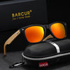 BARCUR Fashion Light Weight Wooden Women Polarized Sunglasses TAC Lens Bamboo Wood Foot Classic Square UV400 Men Sunglasses