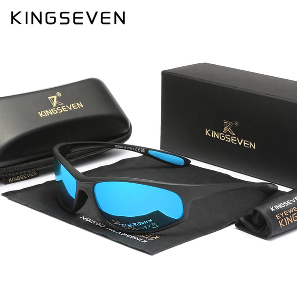 KINGSEVEN Outdoor Sports Riding Sunglasses Men Polarized UV400 Glasses Bicycle Goggle Women Cycling Anti-Glare Fishing Eyewear
