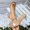 Summer Women Pumps Sandals PVC Jelly Slippers Open Toe High Heels Women Transparent Perspex Slippers Shoes Heel Clear Sandals