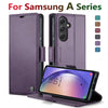 Luxury Leather Wallet Case for  Samsung Galaxy A54 55 53 52 71 72 73 51 34 32 15 Series Mobile Phone Case Card Slots Flip Cover