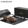 KINGSEVEN Retro Gothic Steampunk Sunglasses Polarized UV400 Men Women Fashion Vintage Eyewear Round Frame Fishing Male Glasses