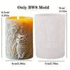 Cute hedgehog relief cylindrical candle silicone mold flower hedgehog relief cylindrical resin mold hedgehog relief gypsum molds