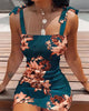 Women's summer camisole printed bow art one line collar strapless strapless waist tight commuting mini sleeveless dress