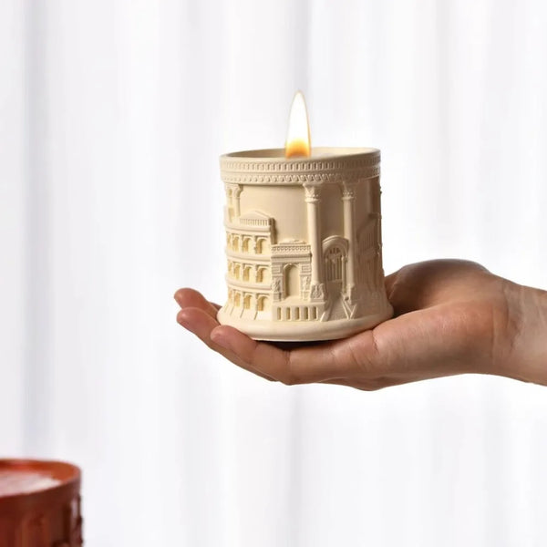 Roman Embossed Silicone Mould DIY Aroma Candle Cement Plaster Cups - Reusable Durable Mold Long-Lasting Fragrance Craft Design