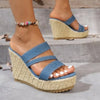 Espadrilles Wedges Woman Sandals Summer New in Ladies Comfort Casual Shoes Party Sandals Footwear Zapatillas Mujer Verano