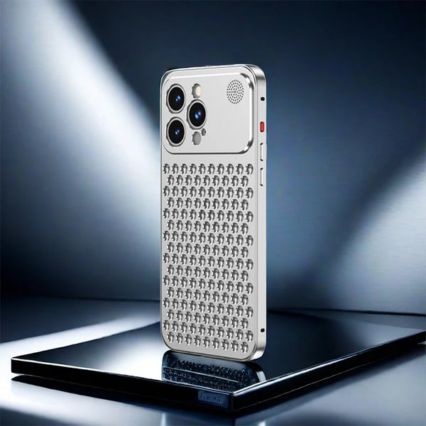 For iPhone 14 15 16 ProMax Metal Heat Dissipation Phone Case 15Pro Aluminum Alloy Aromatic Ultra-thin Shock-absorbing Back Cover