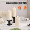 3-Pack Unscented Pillar Candles 65 Hours Burning White Christmas Theme