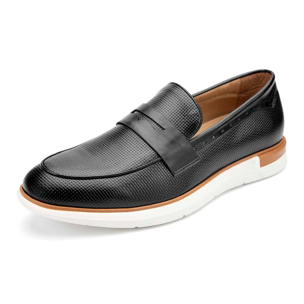 Men's Causal Loafers Shoes Faux Leather Loafers Wedding Dress Shoes Black