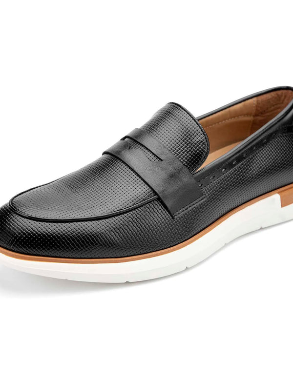 Men's Causal Loafers Shoes Faux Leather Loafers Wedding Dress Shoes Black