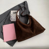 Fashion Commuter Women Shoulder Bag New Retro Maillard Style Armpit Dumpling Bag Luxury Faux Suede Large Capacity Tote Bag