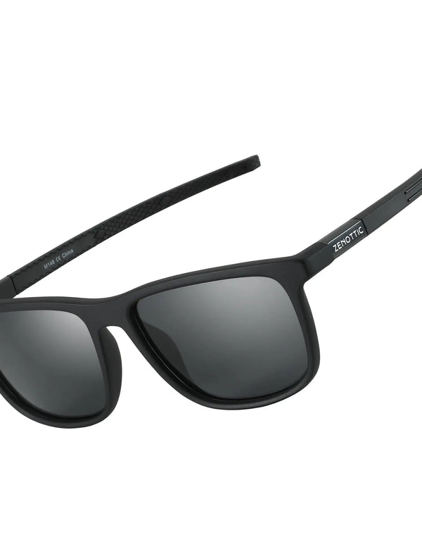 ZENOTTIC Lightweight TR90 100% UV Blocking Polarized Prescription Sunglasses For Men - Square Progressive Optical Shades