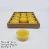6/12Pack Beeswax Honey Candles for Ritual Tealight Candles Church Prayer Religous Prayer Candles Wholesale Decor Party Birthday