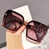 Letter Plaid Glasses Legs Polarized High Definition Sunglasses Women's Light Luxury High Quality Large Frame Sunglasses Gafas