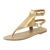 Summer Women Sandals Flats Slippers Pu Leather Flip Flops Belt Buckle Female Shoes Roman Fashion Women's Sandals Zapatos Mujer