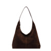 Fashion Commuter Women Shoulder Bag New Retro Maillard Style Armpit Dumpling Bag Luxury Faux Suede Large Capacity Tote Bag