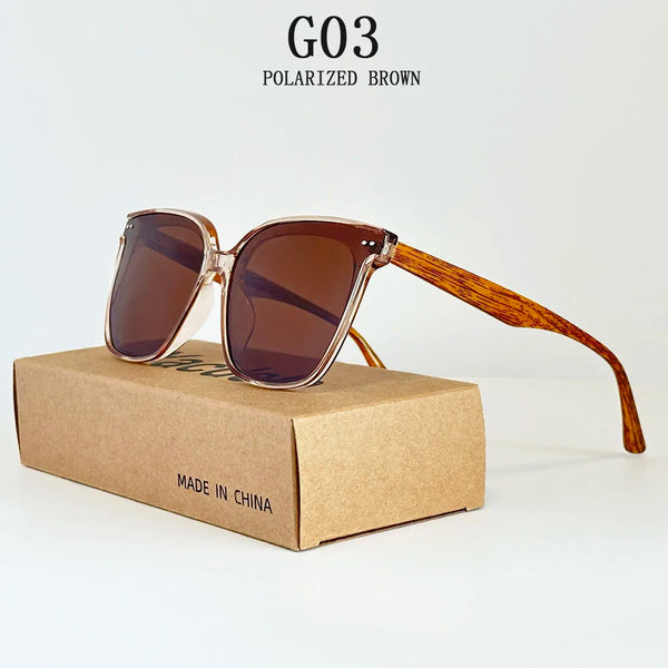 Oversized Polarized Sunglasses Women Trendy Vintage Cat Eye Sunglass Men Vacation Fashion Glasses Lentes De Sol Mujer Zonnebril