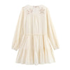TRAF Women's Elegant Party Dresses 2025 Spring Long Sleeve Short Dresses Fashion Casual New Y2k Floral Mini Dresses Vestidos