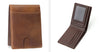 Retro genuine leather wallet, men's short wallet, RFID anti-theft brush, top-grain cowhide men's wallet