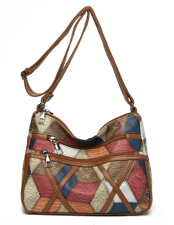 Soft Leather Purses and Handbags Casual Shoulder Crossbody Bags for Women 2024 Vintage Multi-pocket Ladies Messenger Bags Design