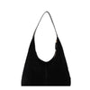 Fashion Commuter Women Shoulder Bag New Retro Maillard Style Armpit Dumpling Bag Luxury Faux Suede Large Capacity Tote Bag