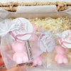 10/20 Sets Pink/Blue Bear Shaped Candles, with Thank You Card and Organza Bag, Suitable for Baby Shower, Gender Reveal Party ﻿